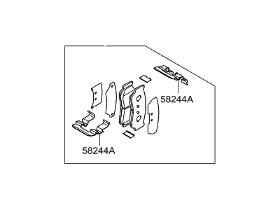 583022BA40 HYUNDAI/KIA/MOBIS Колодки тормозные задние дисковые (фото 4)