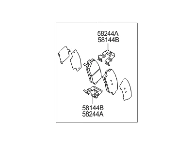 583023MA30 HYUNDAI/KIA/MOBIS Колодки дисковые задние kia quoris, genesis 3.8 12> (фото 2)