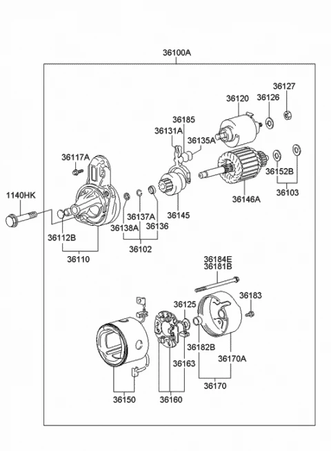 3612032631 HYUNDAI/KIA/MOBIS Реле втягивающее hyundai-kia 3612032631 (фото 2)