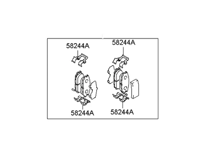 583022DA00 HYUNDAI/KIA/MOBIS Колодки тормозные, задние, дисковые (фото 1)