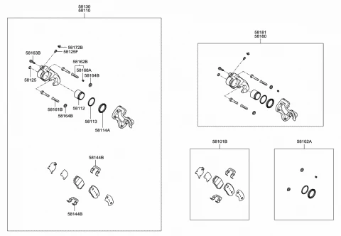 581012HA10 HYUNDAI/KIA/MOBIS Колодки тормозные (фото 3)