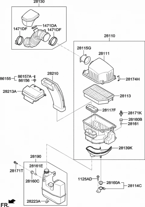 28110-2S100 HYUNDAI/KIA/MOBIS Фильтр воздушный 28110-2s100 (фото 2)