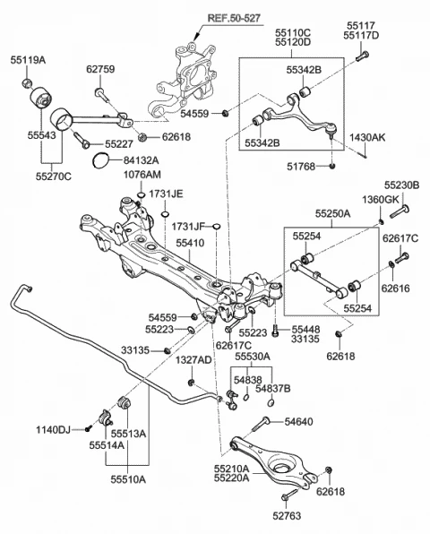 552203K700 HYUNDAI/KIA/MOBIS Рычаг подвески sonata, nf suzuki grand vitara (фото 6)