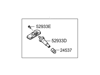 52933C1100 HYUNDAI/KIA/MOBIS Датчик давления в шинах creta/sonata/tucson/i20/elantra (фото 4)