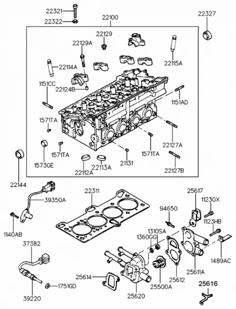 22311-22130 HYUNDAI/KIA/MOBIS Прокладка головки блока цилиндров (фото 2)