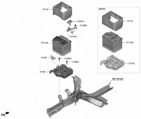 371102V480 HYUNDAI/KIA/MOBIS Аккумулятор 48 ач (фото 3)