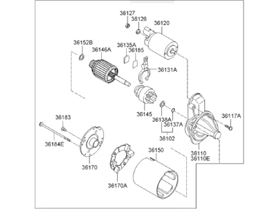 361002B100 HYUNDAI/KIA/MOBIS Стартер mobis 361002b100 (фото 2)