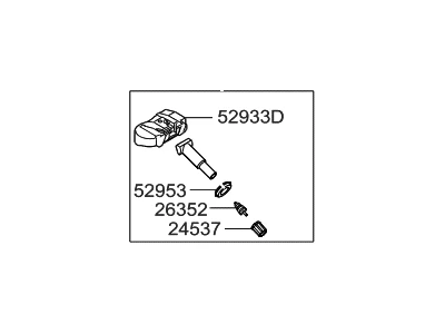 529332J100 HYUNDAI/KIA/MOBIS Датчики давления в шинах (фото 5)