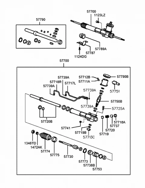 5770038000 HYUNDAI/KIA/MOBIS Gear & linkage assy-p/s, sonata(ef) 98my (фото 2)