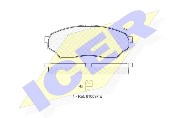 181443 ICER Комплект тормозных колодок, дисковый тормоз (фото 3)