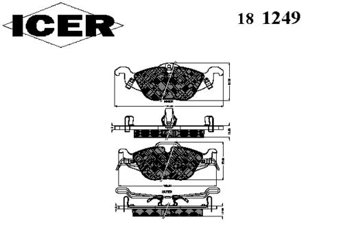 181249 ICER Комплект тормозных колодок, дисковый тормоз (фото 2)
