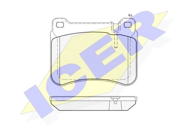 181769 ICER Комплект тормозных колодок, дисковый тормоз (фото 3)