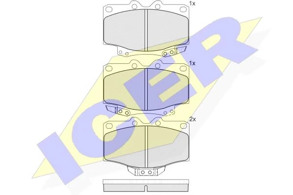 141034 ICER Комплект тормозных колодок, дисковый тормоз (фото 2)