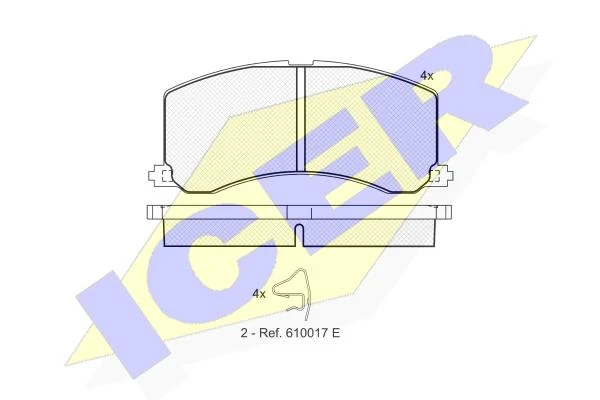 181116 ICER Комплект тормозных колодок, дисковый тормоз (фото 3)