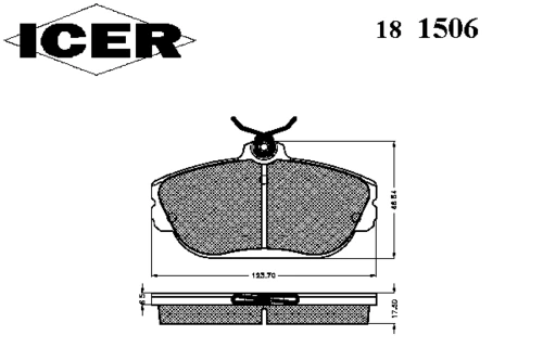 181506 ICER Комплект тормозных колодок, дисковый тормоз (фото 2)