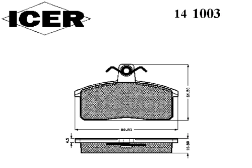 141003 ICER Тормозные колодки (фото 2)