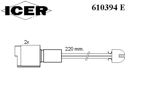 610394 E ICER Датчик износа торм. колодок bmw (фото 1)