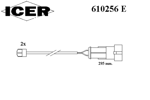 610256 E ICER Датчики износа торм.колодки,компл. ivec (фото 1)