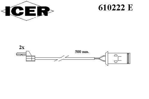 610222 E ICER Датчики износа торм.колодок,компл. ivec (фото 1)