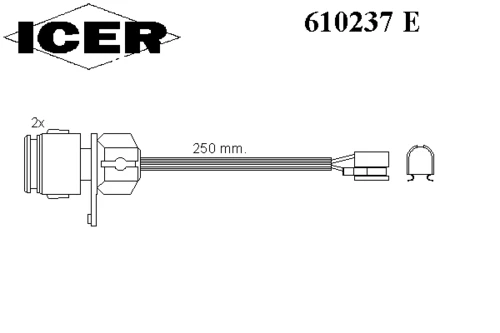 610237 E ICER Датчик износа торм. колодок перед. audi (фото 1)