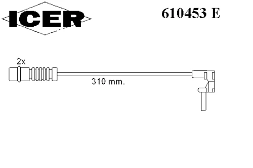 610453 E ICER Датчики износа торм. колодок компл. mb (фото 1)