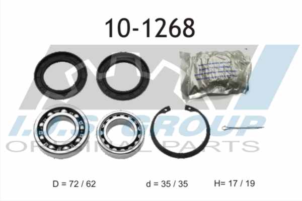 10-1268 IJS GROUP Комплект подшипника ступицы колеса (фото 2)