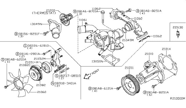 21200AD201 NISSAN Термостат mits (фото 5)