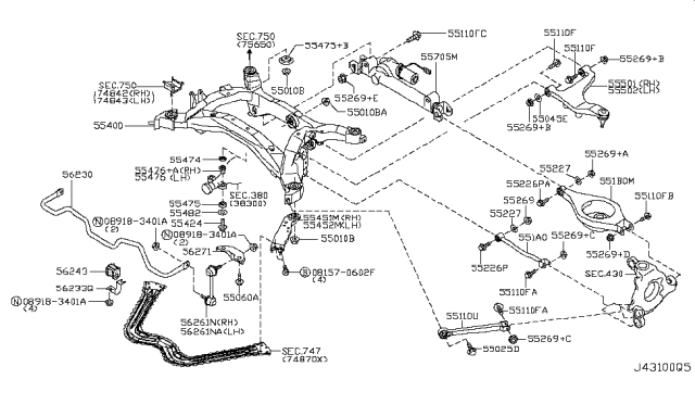 54668-AL510 NISSAN Stabilizer link (фото 6)