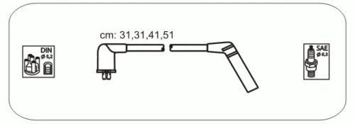 JP321 JANMOR Комплект проводов зажигания (фото 2)