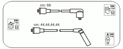 JPE358 JANMOR Комплект проводов зажигания (фото 2)