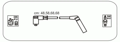 JP367 JANMOR Комплект проводов зажигания (фото 2)
