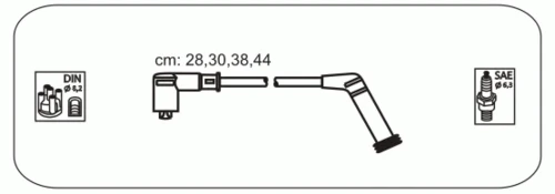 JP376 JANMOR Комплект проводов зажигания (фото 2)