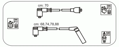 JP302 JANMOR Комплект проводов зажигания (фото 2)