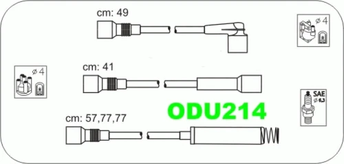 ODU214 JANMOR Комплект проводов зажигания (фото 2)