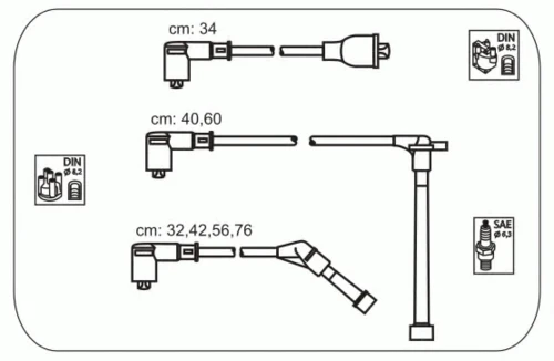 JP140 JANMOR Комплект проводов зажигания (фото 2)