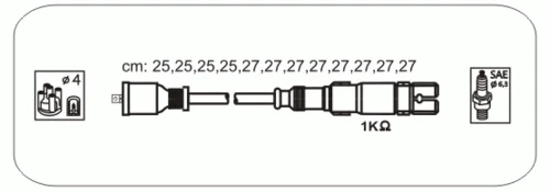 M19 JANMOR Комплект проводов зажигания (фото 2)