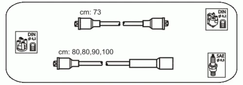 JPE326 JANMOR Комплект проводов зажигания (фото 2)