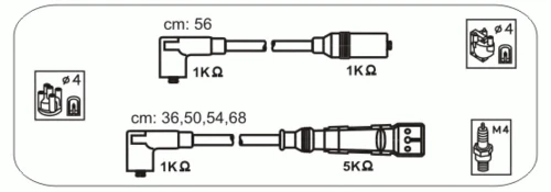 ABM74 JANMOR Комплект проводов зажигания (фото 2)