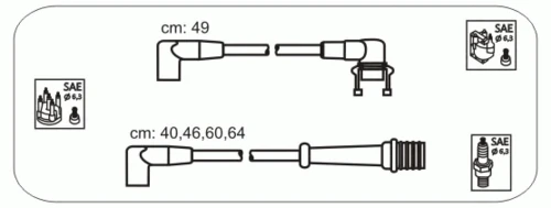 RB6 JANMOR Комплект проводов зажигания (фото 2)