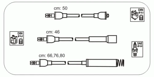 ODS205 JANMOR Комплект проводов зажигания (фото 2)