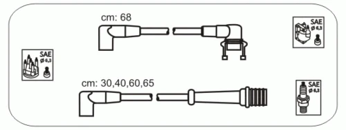 RB20 JANMOR Комплект проводов зажигания (фото 2)