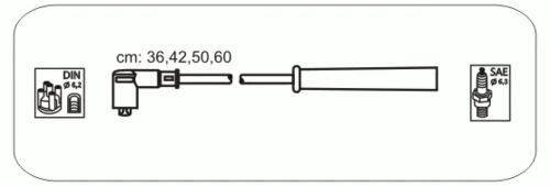 JP375 JANMOR Комплект проводов зажигания (фото 2)