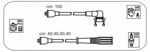 RB11 JANMOR Комплект проводов зажигания (фото 2)