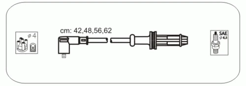 CPS16 JANMOR Комплект проводов зажигания (фото 2)