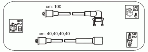 RBU11 JANMOR Комплект проводов зажигания (фото 2)