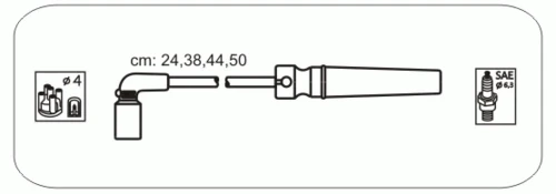 AM44 JANMOR Комплект проводов зажигания (фото 2)
