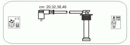FS20 JANMOR Комплект проводов зажигания (фото 2)
