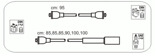 JP357 JANMOR Комплект проводов зажигания (фото 2)