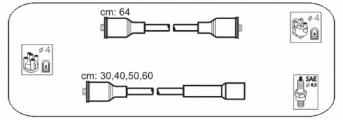 ABU75 JANMOR Комплект проводов зажигания (фото 2)