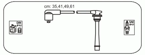 JPE108 JANMOR Комплект проводов зажигания (фото 2)